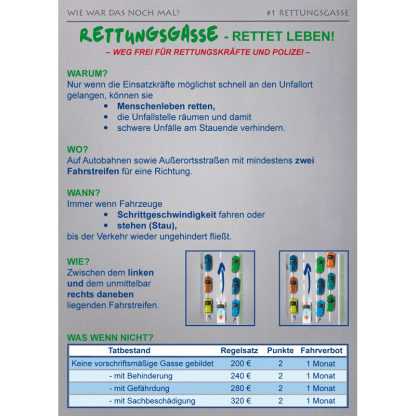 Infokarte Rettungsgasse deutsch